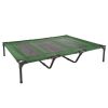 Elevated Dog Bed – Indoor/Outdoor Dog Cot or Puppy Bed for Pets up to 110lbs by Petmaker (Green)