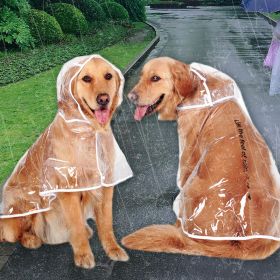 Raincoats for dogs;  raincoats;  large dog raincoat;  medium dogs;  large dogs;  puppies;  pet clothes (Color: Big dog transparent raincoat (white edge))