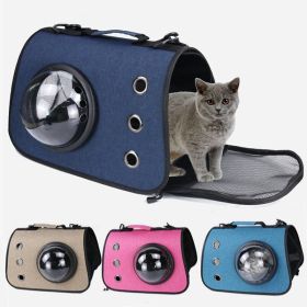 Cat Backpack Carrier with Window Bag Transport Cat Carrier Space Transparent Backpack for Small Dogs Cat Accessories Pet Carrier (Color: Grey)