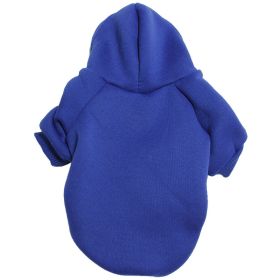 Pet Sweatshirt With Hoodie; Machine Washable Sweater For Dogs Puppies Sweater Clothes Apparel (Color: Blue)