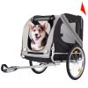 Yellow Outdoor Heavy Duty Foldable Utility Pet Stroller Dog Carriers Bicycle Trailer