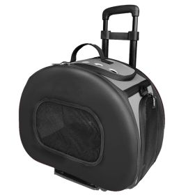 Tough-Shell Wheeled Collapsible Final Destination Pet Carrier (SKU: B51BKMD)