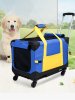 Pet Rolling Carrier with Wheels Pet Travel Carrier Transport Box Dog Strollers for Small Dogs/Cats Up to 28 LBS