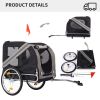 Yellow Outdoor Heavy Duty Foldable Utility Pet Stroller Dog Carriers Bicycle Trailer