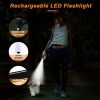 Retractable Dog Leash with LED Light for Small Medium Dogs;  QKAMOR 16FT/5M;  360° Tangle-Free Reflective Heavy Duty Nylon Tape Up to 66 lbs Dogs