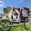 Yellow Outdoor Heavy Duty Foldable Utility Pet Stroller Dog Carriers Bicycle Trailer