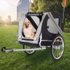 Yellow Outdoor Heavy Duty Foldable Utility Pet Stroller Dog Carriers Bicycle Trailer