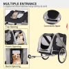 Yellow Outdoor Heavy Duty Foldable Utility Pet Stroller Dog Carriers Bicycle Trailer