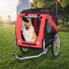 Yellow Outdoor Heavy Duty Foldable Utility Pet Stroller Dog Carriers Bicycle Trailer